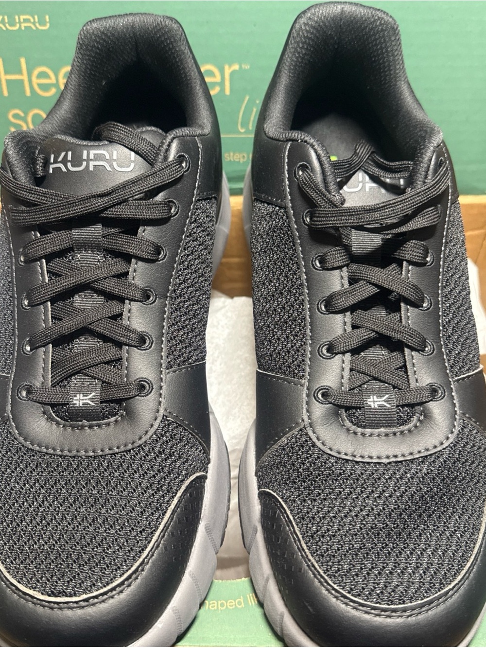 KURU Quantum 2 Men's Black Lace-Up Comfort Sneakers